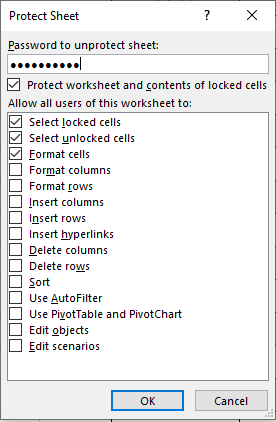 قفل سلول در اکسل