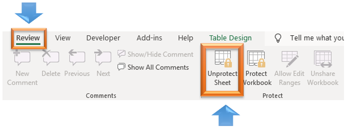 محافظت از سلول اکسل