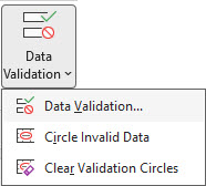 لیست باکس با ابزار Data validation
