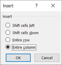 اضافه کردن سطر و ستون اکسل