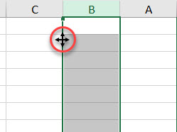 جابجایی ستون در اکسل